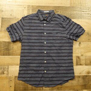 Goodman‎ Brand polo shirt men's large navy stripes